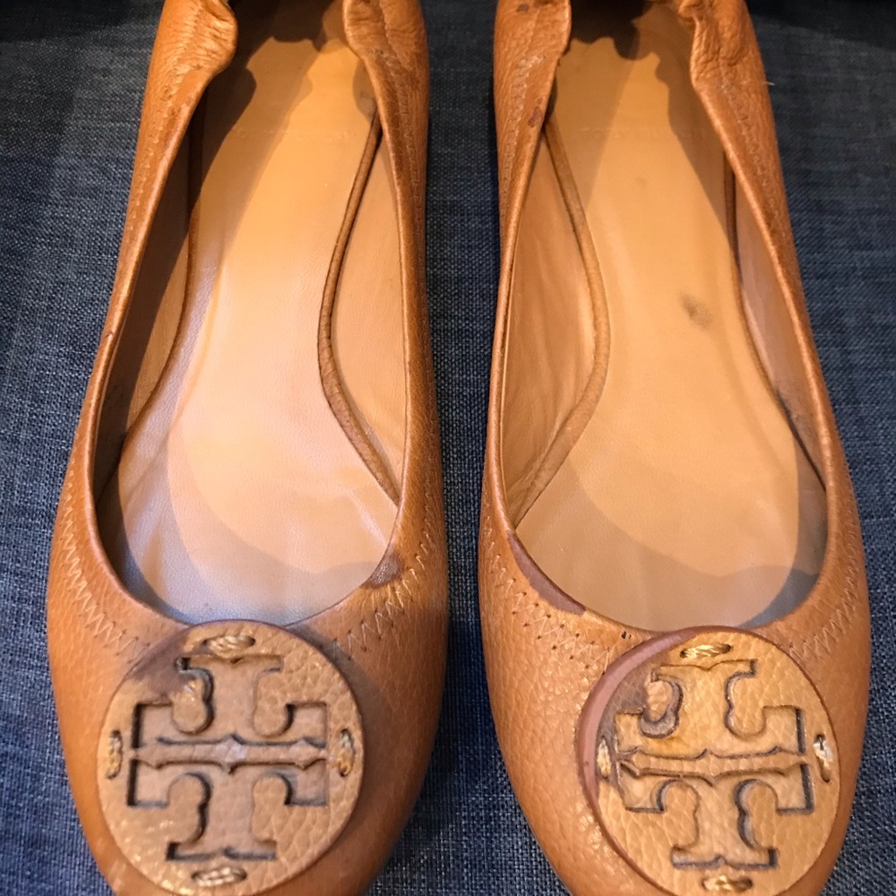 Brown Tory Burch ballet flats size 8